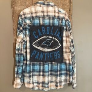 Carolina Panthers Plaid Flannel Shirt